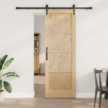 Usa glisanta Gossi cu set de accesorii 73.5x211 cm lemn masiv de pin, usa interioara Gossi 'orkdal'73.5x211x4 cm lemn masiv de pin
