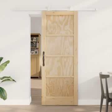 Usa glisanta Gossi cu set de accesorii 78x202 cm lemn masiv de pin, usa interioara Gossi orkdal 78x202x4 cm lemn masiv de pin