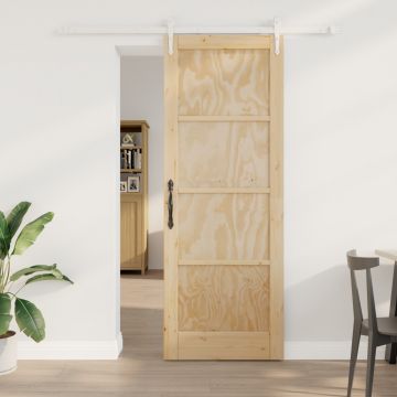 Usa glisanta Gossi cu set de accesorii 78x211 cm din lemn masiv de pin, usa de interior 'orkdal'78x211x4 cm din lemn masiv de pin