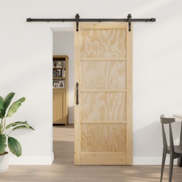 Usa glisanta Gossi cu set de accesorii 83x202 cm lemn solid din pin, usa interioara Gossi 'orkdal'83x202x4 cm lemn solid din pin