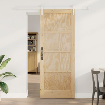Usa glisanta Gossi cu set de accesorii 83x211 cm din lemn masiv de pin, usa interioara Gossi 'orkdal'83x211x4 cm din lemn masiv de pin