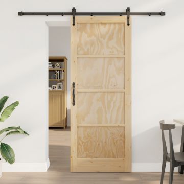 Usa glisanta Gossi cu set de accesorii 83x211 cm din lemn solid de pin, usa interioara Gossi 'orkdal'83x211x4 cm din lemn solid de pin