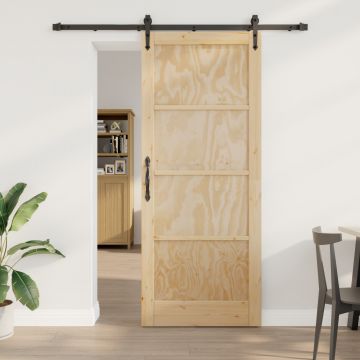 Usa glisanta Gossi cu set de accesorii 86x211 cm lemn de pin solid, usa interioara Gossi 'orkdal'86x211x4 cm lemn de pin solid