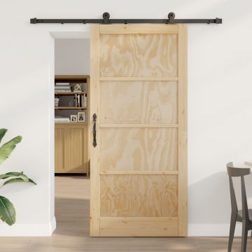 Usa glisanta Gossi cu set de accesorii 93x202 cm din lemn masiv de pin, usa interioara Gossi