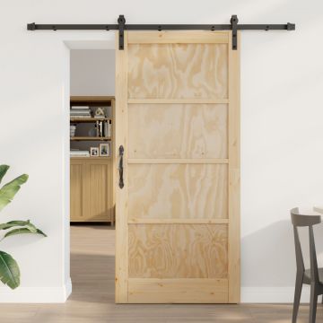 Usa glisanta Gossi cu set de accesorii 93x202 cm din lemn solid de pin, usa de interior Gossi