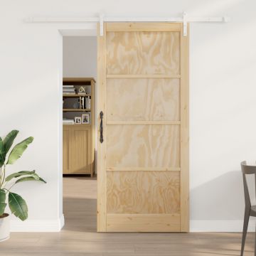 Usa glisanta Gossi cu set de accesorii 93x211 cm lemn masiv pin, usa interioara Gossi orkdal 93x211x4 cm lemn masiv pin
