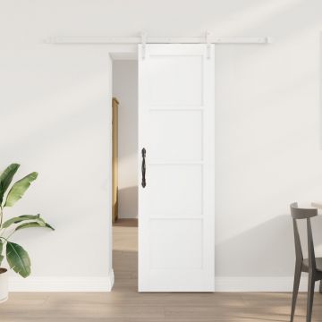 Usa glisanta Gossi cu set de accesorii alb 61x198.5 cm din lemn masiv de pin, usa de interior Gossi 'orkdal'alb 61x198.5x4 cm din lemn masiv de pin