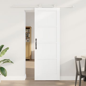 Usa glisanta Gossi cu set de accesorii alb 73.5x211 cm lemn masiv de pin, usa de interior 'orkdal'alb 73.5x211x4 cm lemn masiv de pin