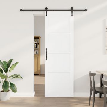 Usa glisanta Gossi cu set de accesorii alb 78x232 cm din lemn solid de pin, usa interioara Gossi 'orkdal'alb 78x232x4 cm din lemn solid de pin