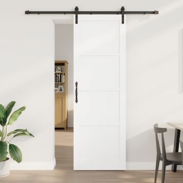 Usa glisanta Gossi cu set de accesorii alb 78x232 cm lemn masiv de pin, usa interioara Gossi 'orkdal'alb 78x232x4 cm lemn masiv de pin