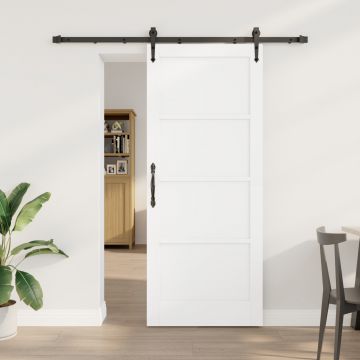 Usa glisanta Gossi cu set de accesorii alb 83x202 cm lemn solid de pin, usa interioara Gossi 'orkdal'alb 83x202x4 cm lemn solid de pin
