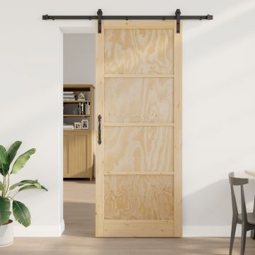 Usa glisanta Gossi cu set de componente 93x232 cm lemn solid de pin, usa interioara Gossi 'orkdal'93x232x4 cm lemn solid de pin
