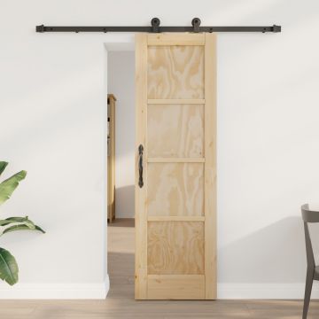 Usa glisanta Gossi cu set de hardware 61x198.5 cm lemn masiv de pin, usa interioara Gossi 'orkdal'61x198.5 cm lemn masiv de pin