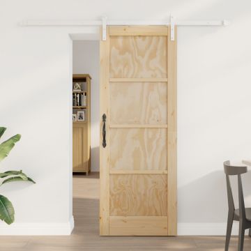 Usa glisanta Gossi cu set de hardware 73.5x198.5 cm lemn masiv pin, usa interioara Gossi ‘orkdal’ 73.5x198.5x4 cm lemn masiv pin