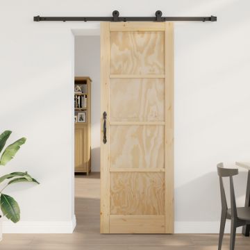 Usa glisanta Gossi cu set de hardware 73.5x211 cm lemn masiv de pin, usa interioara Gossi 'orkdal'73.5x211x4 cm lemn masiv de pin