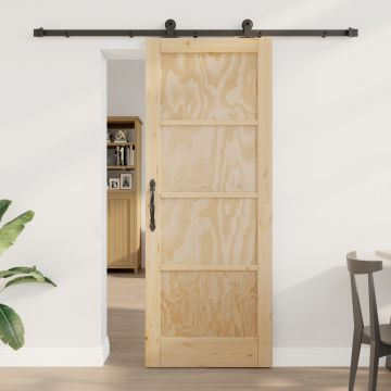 Usa glisanta Gossi cu set de hardware 78x202 cm lemn masiv pin, usa interioara Gossi 'orkdal'78x202x4 cm lemn masiv pin
