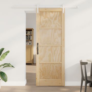 Usa glisanta Gossi cu set de hardware 78x211 cm din lemn masiv de pin, usa interioara Gossi 'orkdal'78x211x4 cm din lemn masiv de pin