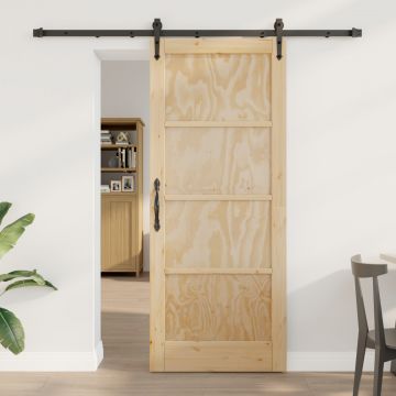 Usa glisanta Gossi cu set de hardware 83x202 cm din lemn de pin solid, usa de interior Gossi 'orkdal'83x202x4 cm din lemn de pin solid