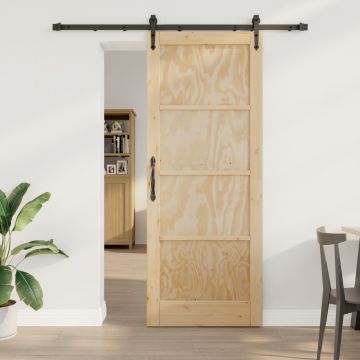 Usa glisanta Gossi cu set de hardware 83x211 cm lemn masiv de pin, usa interioara Gossi 'orkdal'83x211x4 cm lemn masiv de pin