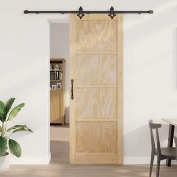 Usa glisanta Gossi cu set de hardware 83x232 cm lemn masiv de pin, usa de interior Gossi orkdal 83x232x4 cm lemn masiv de pin