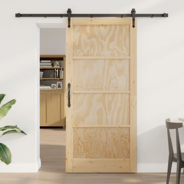 Usa glisanta Gossi cu set de hardware 93x202 cm lemn solid de pin, usa de interior Gossi