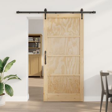 Usa glisanta Gossi cu set de hardware 93x202 cm lemn solid de pin, usa de interior Gossi
