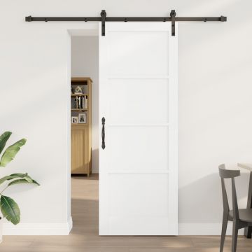 Usa glisanta Gossi cu set de usi alb 78x211 cm lemn solid de pin, usa interioara Gossi orkdal alb 78x211x4 cm lemn solid de pin