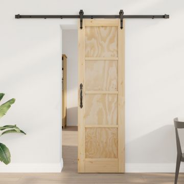 Usa glisanta Gossi cu set hardware 61x198.5 cm din lemn masiv de pin, usa de interior Gossi 'orkdal'61x198.5 cm din lemn masiv de pin