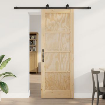 Usa glisanta Gossi cu set hardware 78x211 cm din lemn masiv de pin, usa interioara Gossi 'orkdal'78x211x4 cm din lemn masiv de pin