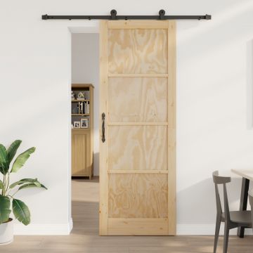 Usa glisanta Gossi cu set hardware 83x232 cm lemn masiv de pin, usa interioara Gossi 'orkdal'83x232x4 cm lemn masiv de pin