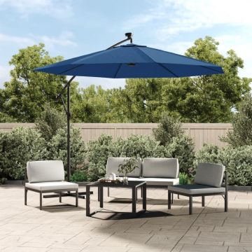 Vida xl panza de schimb umbrela soare consola albastru azuriu 350 cm