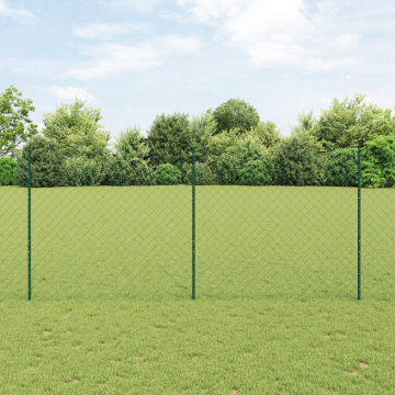 Gossi gard cu lant cu 10 u posturi verde 1.4x10 m otel