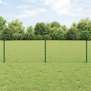Gossi gard cu lant de legatura cu 10 stalpi u verde 0.6x10 m otel