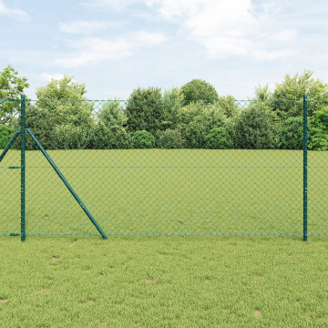 Gossi gard cu retea verde 1.5x10 m otel