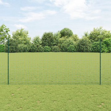 Gossi gard din sarma sudata cu 11 posturi u verde 1.6x25 m otel