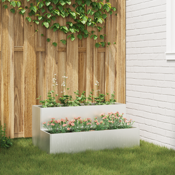 Gossi ghiveci de gradina 2-nivele 100x60x45 cm otel inoxidabil