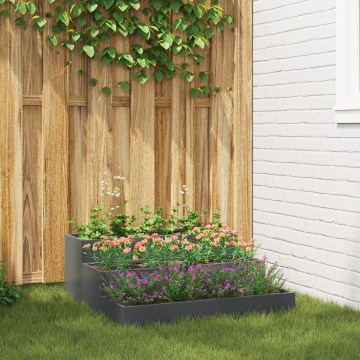 Gossi ghiveci de gradina 3-tier 90x90x35 cm otel antracit