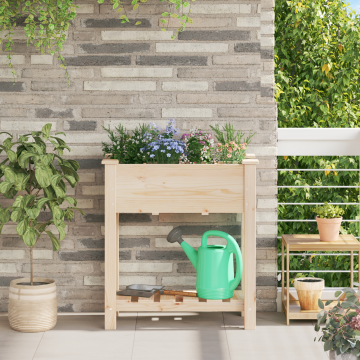 Gossi ghiveci de gradina cu grile 71x37x76 cm din lemn masiv de pin