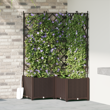 Gossi ghiveci de gradina cu jardiniere 3 pcs maro 80x80x143 cm
