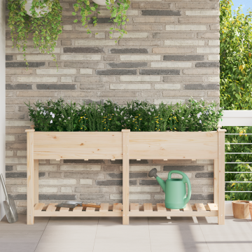 Gossi jardinian cu raft 161x43x76 cm lemn masiv de pini