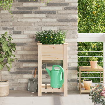 Gossi jardiniera cu raft 45x45x76 cm lemn masiv de pin