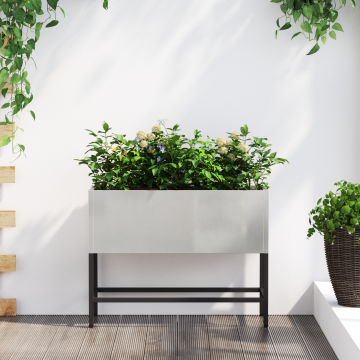 Gossi jardiniera ridicata de gradina, 60x26x45 cm, otel inoxidabil