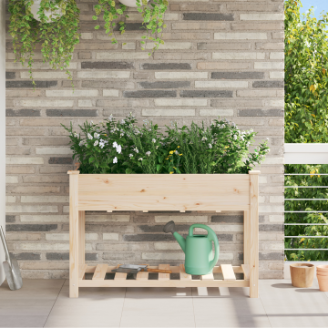 Gossi jardiniere cu raft 115x59x76 cm lemn solid de brad