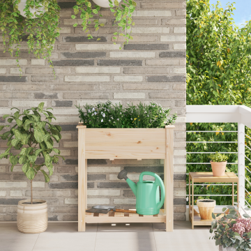 Gossi jardiniere cu raft 71x37x76 cm lemn masiv de brad