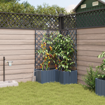 Gossi jardiniere cu sistem de irigare 3 piese gri