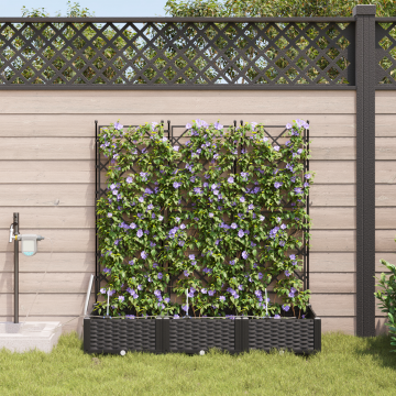 Gossi jardiniere cu sistem de irigare prin apa 3 buc negru