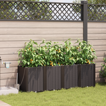 Gossi jardiniere cu sistem de irigatie 4 buc brown