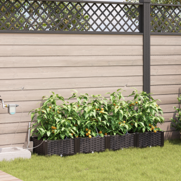 Gossi jardiniere cu sistem de irigatie 4 buc brown