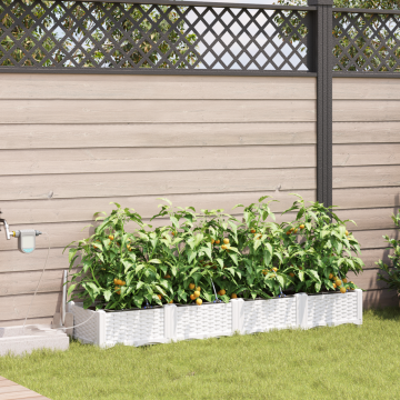 Gossi jardiniere cu sistem de irigatie 4 bucati alb