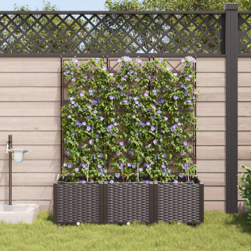Gossi jardiniere cu sistem de irigatie a apei 3 buc brown